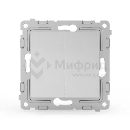 Выключатель 2-кл. СП Pixel 10А IP20 механизм алюм. TOKOV ELECTRIC TKE-PX-V2-C03