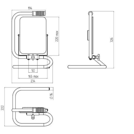 Подставка для прожектора ЭРА LPR-STAND шириной до 175мм Эра Б0057553 Подставка для прожектора ЭРА LPR-STAND шириной до 175мм Эра Б0057553