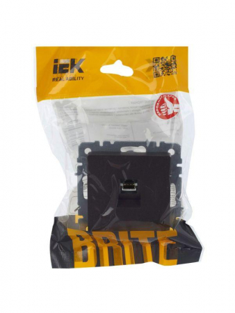 Розетка компьютерная СП RJ45 кат.5E BRITE РК10-БрТБ механизм бронза IEK BR-K10-1-K45 Розетка компьютерная СП RJ45 кат.5E BRITE РК10-БрТБ механизм бронза IEK BR-K10-1-K45