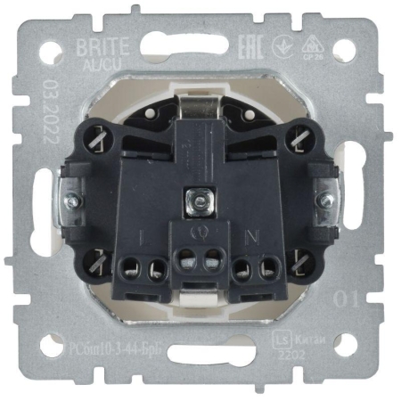 Розетка BRITE РСбш10-3-44-БрБ 16А IP44 с заземл. защ. шторки с крышкой механизм бел. IEK BR-R16-16-44-K01 Розетка BRITE РСбш10-3-44-БрБ 16А IP44 с заземл. защ. шторки с крышкой механизм бел. IEK BR-R16-16-44-K01