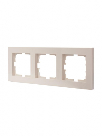 Рамка 3-местн. горизонт. VESNA кремов. LEZARD 742-0300-148