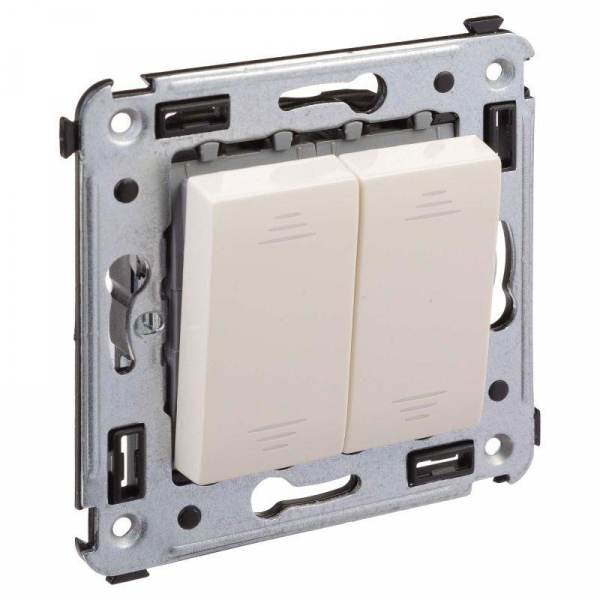 Переключатель 2-кл. 2мод. СП Avanti "Ванильная дымка" 16А IP20 беж. DKC 4405114