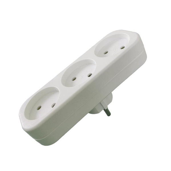 Разветвитель 3-м без заземл. 16А 250В IP20 полипропилен бел. TOKOV ELECTRIC TKL-S3-C01 Разветвитель 3-м без заземл. 16А 250В IP20 полипропилен бел. TOKOV ELECTRIC TKL-S3-C01