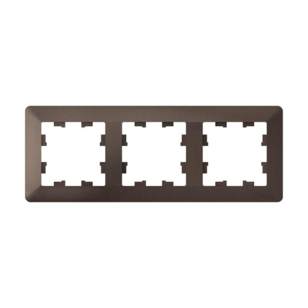 Рамка 3-м AtlasDesign Air мокко/дым. черн. SE ATN220603