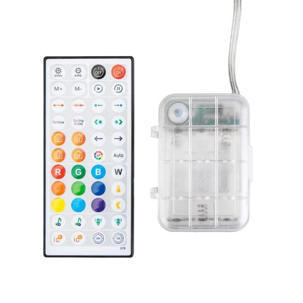 Гирлянда "Роса" 10м 100LED RGB IP44 с пультом 8 режимов элементы питания 3хAA Neon-Night 303-259 Гирлянда "Роса" 10м 100LED RGB IP44 с пультом 8 режимов элементы питания 3хAA Neon-Night 303-259