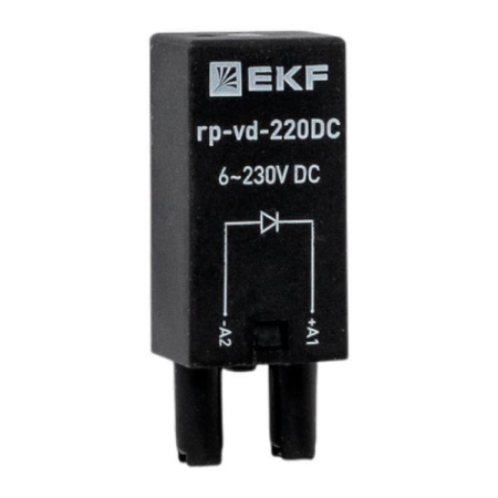 Модуль защитный диодный 6-220В DC для промежуточных реле RP AVERES EKF rp-vd-220DC Модуль защитный диодный 6-220В DC для промежуточных реле RP AVERES EKF rp-vd-220DC