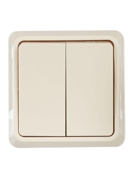 Выключатель 2-кл. ОП Октава 10А IP20 ВС20-2-0-ОКм крем. GENERICA EVO20-K33-10-DC