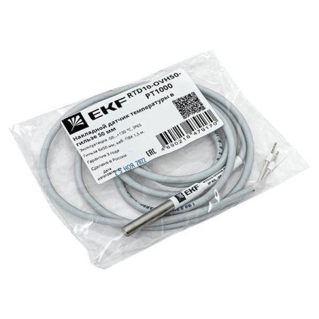 Датчик температуры накладной в гильзе 50мм EKF RTD10-OVH50-PT1000 Датчик температуры накладной в гильзе 50мм EKF RTD10-OVH50-PT1000