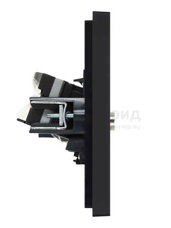 Розетка 2-м TV+RJ45 кат.5E FORTE&PIANO FP136 черн. IEK FP-AK20-1-K02