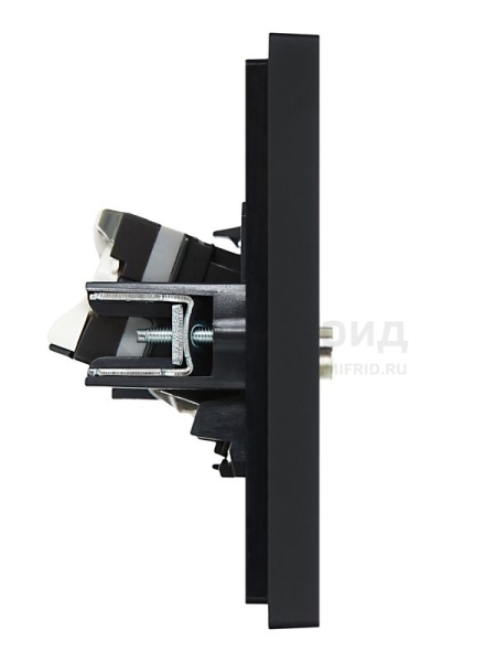 Розетка 2-м TV+RJ45 кат.5E FORTE&PIANO FP136 черн. IEK FP-AK20-1-K02
