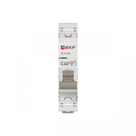 Выключатель автоматический модульный 1п C 40А 6кА ВА 47-63N PROxima EKF M636140C Выключатель автоматический модульный 1п C 40А 6кА ВА 47-63N PROxima EKF M636140C