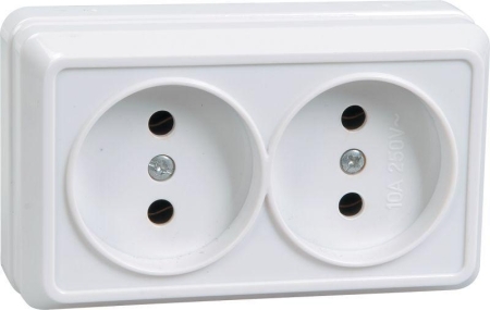 Розетка 2-м ОП Октава 10А IP20 без заземл. бел. GENERICA ERO20-K01-10-DC Розетка 2-м ОП Октава 10А IP20 без заземл. бел. GENERICA ERO20-K01-10-DC