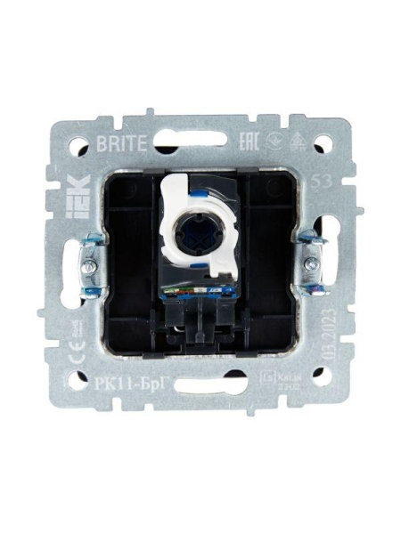 Розетка компьютерная СП RJ45 кат.6 BRITE РК11-БрГ механизм графит IEK BR-K10-2-K53 Розетка компьютерная СП RJ45 кат.6 BRITE РК11-БрГ механизм графит IEK BR-K10-2-K53