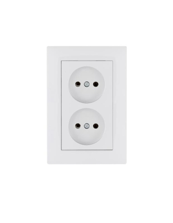 Розетка 2-я Karea RIZZ без заземл. бел. Makel 88001017 Розетка 2-я Karea RIZZ без заземл. бел. Makel 88001017