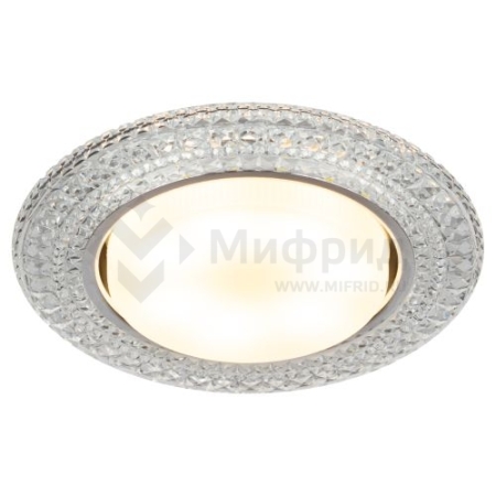 Светильник точечный DK LD26 SL/WH GX53 декор со светодиод. подсветкой прозр. ЭРА Б0029638