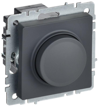 Светорегулятор СП BRITE пов-наж. 600Вт СС10-1-0-БрГ механизм графит IEK BR-D20-0600-K53 Светорегулятор СП BRITE пов-наж. 600Вт СС10-1-0-БрГ механизм графит IEK BR-D20-0600-K53