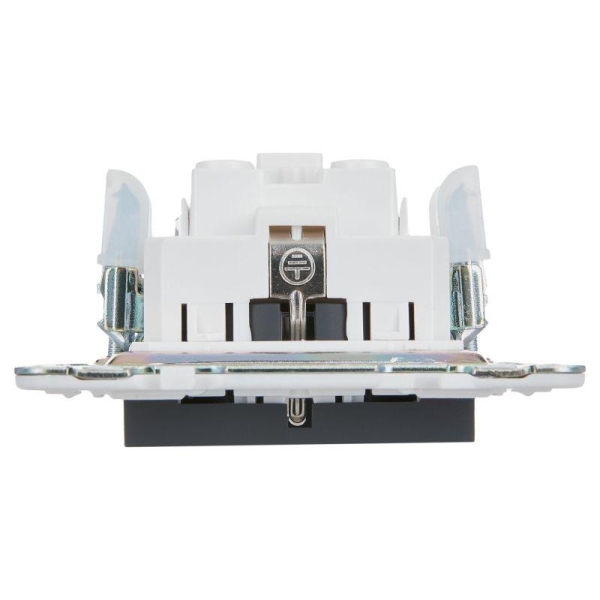 Розетка SKANDY 16А с заземл. без защ. шторок SK-R05G графит IEK SK-R11-16-K53