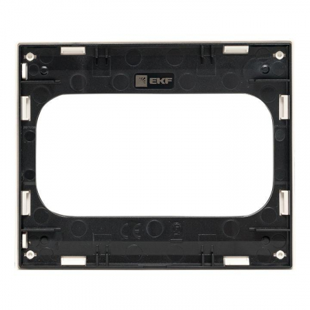 Рамка для розетки 2-м Стокгольм бел. с линией цвета черн. PROxima EKF EYM-G-303-20 Рамка для розетки 2-м Стокгольм бел. с линией цвета черн. PROxima EKF EYM-G-303-20