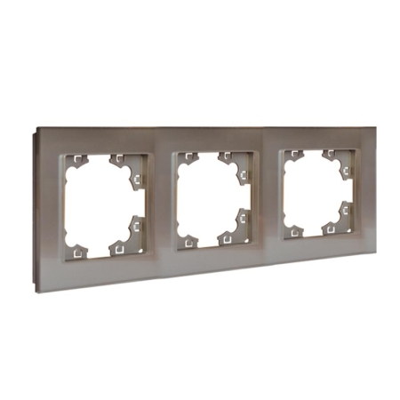 Рамка 3-м Афина стеклянная мокко UNIVersal 2286 Рамка 3-м Афина стеклянная мокко UNIVersal 2286