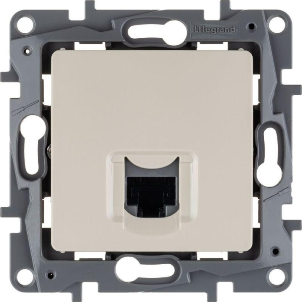 Розетка компьютерная 1-м СП Etika RJ45 кат.5E UTP механизм сл. кость IEK 672341 Розетка компьютерная 1-м СП Etika RJ45 кат.5E UTP механизм сл. кость IEK 672341