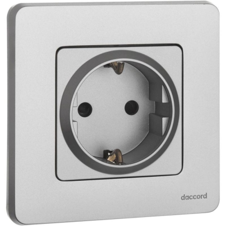 Розетка 1-м СП Inspiria 16А IP20 250В 2P+E защ. шторки немецк. стандарт механизм алюм. IEK 673732 Розетка 1-м СП Inspiria 16А IP20 250В 2P+E защ. шторки немецк. стандарт механизм алюм. IEK 673732