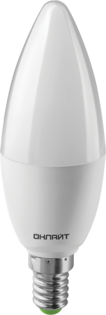 Лампа светодиодная 61 956 OLL-C37-10-230-2.7K-E14-FR 10Вт свеча 2700К тепл. бел. E14 1000лм 176-264В ОНЛАЙТ 61956
