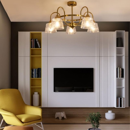 Светильник Caramel 5х60Вт E27 IP20 подвесной Freya FR5522PL-05BS1