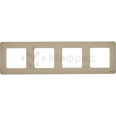 Рамка 4-м СП Inspiria IP20 шампань IEK 673968