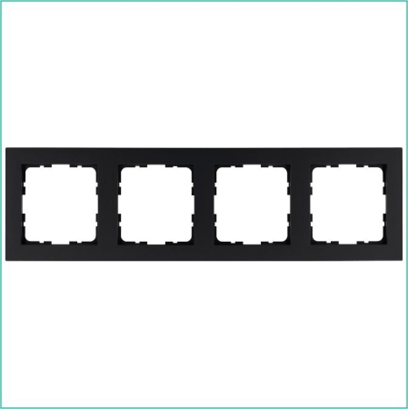 Рамка 4-м G-Classic черн. матов. soft touch Jasmart G1004PB Рамка 4-м G-Classic черн. матов. soft touch Jasmart G1004PB