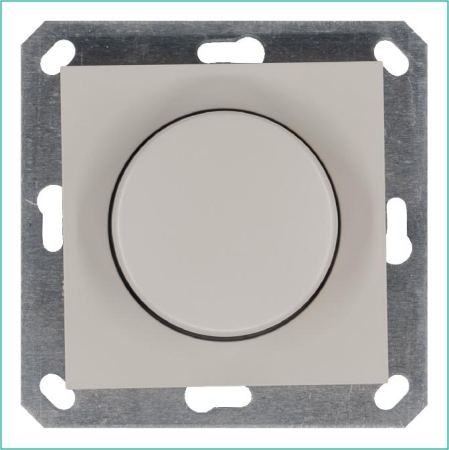 Светорегулятор поворотно-нажимной (диммер) LED 30-400Вт 1gang 2way механизм тауп Jasmart G4012T Светорегулятор поворотно-нажимной (диммер) LED 30-400Вт 1gang 2way механизм тауп Jasmart G4012T