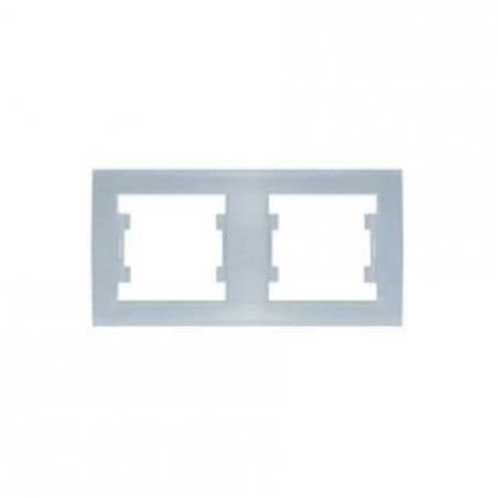 Рамка 2-м Бриллиант горизонт. серебр. UNIVersal 7949711