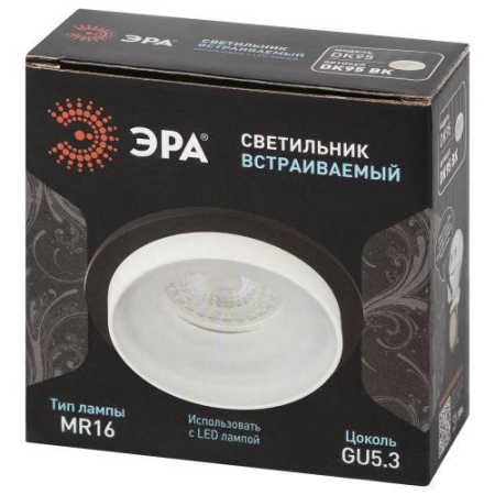 Светильник декоративный DK95 BK MR16 GU5.3 встраив. черн. ЭРА Б0055591 Светильник декоративный DK95 BK MR16 GU5.3 встраив. черн. ЭРА Б0055591