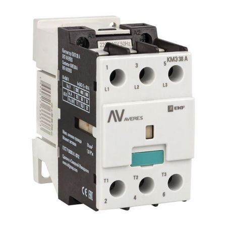 Контактор КМЭ 38А 400В АС AVERES EKF ctr-s-40-00-400-av Контактор КМЭ 38А 400В АС AVERES EKF ctr-s-40-00-400-av