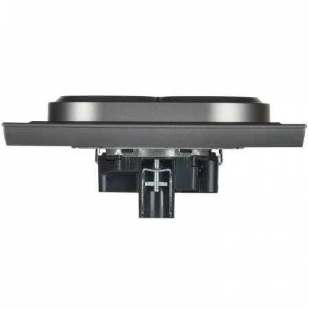 Розетка 2-м СП BRITE РС12-3-БрС 16А в сборе с заземл. без защ. шторок сталь IEK BR-R21-16-K46-F