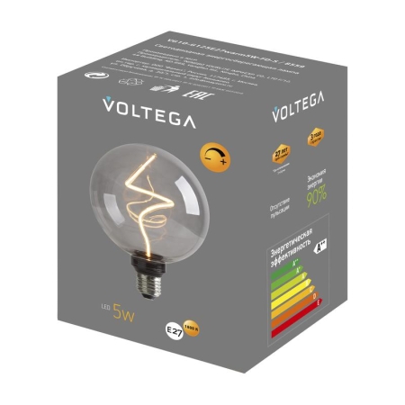 Лампа светодиодная филаментная Loft 271 G125 5Вт 1800К E27 DIM Voltega 8559 Лампа светодиодная филаментная Loft 271 G125 5Вт 1800К E27 DIM Voltega 8559