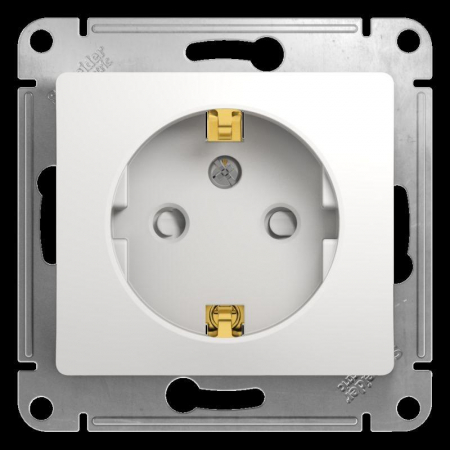 Розетка 1-м СП Glossa 16А IP20 с заземл. защ. шторки механизм бел. SE GSL000145 Розетка 1-м СП Glossa 16А IP20 с заземл. защ. шторки механизм бел. SE GSL000145