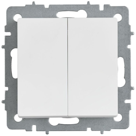 Выключатель 2-кл. СП BRITE ВС10-2-0-БрАБ 10А механизм арктич. бел. IEK BR-V20-0-10-K91