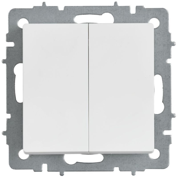 Выключатель 2-кл. СП BRITE ВС10-2-0-БрАБ 10А механизм арктич. бел. IEK BR-V20-0-10-K91