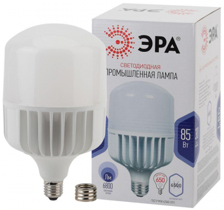 Лампа светодиодная высокомощная STD LED POWER T140-85W-6500-E27/E40 85Вт T140 колокол 6500К холод. бел. E27/E40 (переходник в компл.) 6800лм Эра Б0032088 Лампа светодиодная высокомощная STD LED POWER T140-85W-6500-E27/E40 85Вт T140 колокол 6500К холод. бел. E27/E40 (переходник в компл.) 6800лм Эра Б0032088