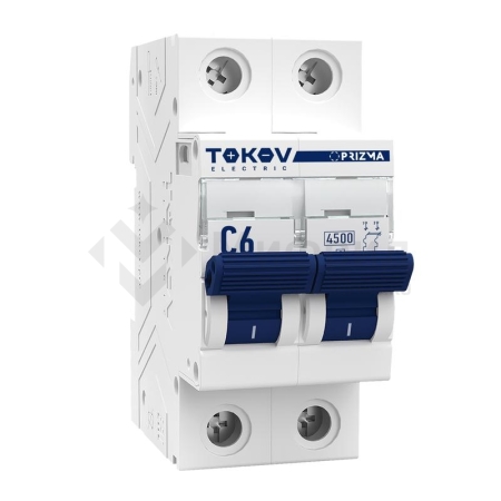 Выключатель автоматический модульный 2п C 6А 4.5кА PRIZMA TOKOV ELECTRIC TKE-PZ45-MCBI-2-6-C