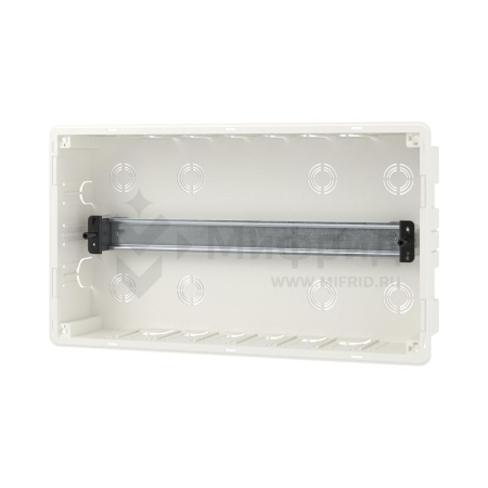 Щиток встраиваемый Фрейм (FRAME) 18мод. с бел. дверцей с 2 шинами PEN на 8 и 10 отверст. бел. DKC F18B1WW