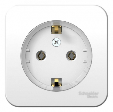 Розетка 1-м ОП Blanca 16А IP20 250В с заземл. без защ. шторок с изолир. пластиной (компакт) бел. SE BLNRA110111 Розетка 1-м ОП Blanca 16А IP20 250В с заземл. без защ. шторок с изолир. пластиной (компакт) бел. SE BLNRA110111