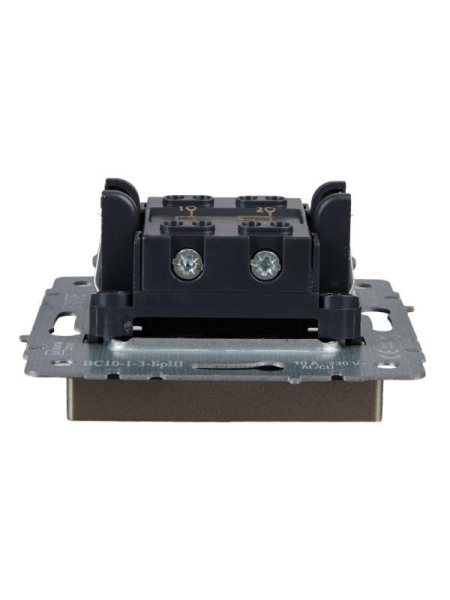 Выключатель перекрестный 1-кл. СП BRITE 10А ВС10-1-3-БрШ механизм шампань IEK BR-V13-0-10-K37