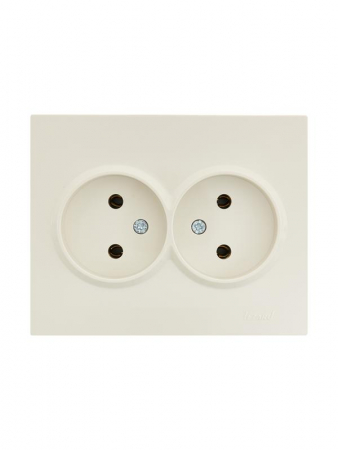 Розетка 2-м СП VESNA без заземл. ПБТ кремов. LEZARD 742-0300-128B Розетка 2-м СП VESNA без заземл. ПБТ кремов. LEZARD 742-0300-128B