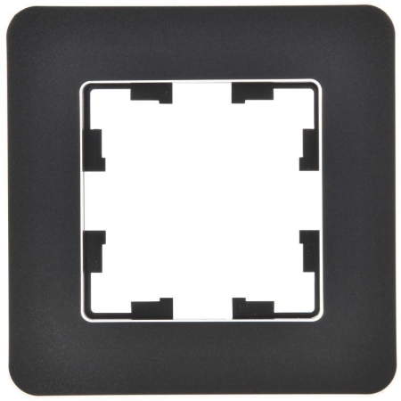 Рамка 1-м BRITE РУ-1-1-Бр метал. черн. RE IEK BR-M12-M-01-K02 Рамка 1-м BRITE РУ-1-1-Бр метал. черн. RE IEK BR-M12-M-01-K02