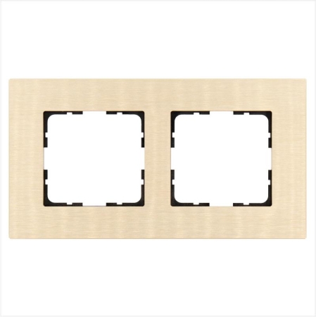 Рамка 2-м G-Metal метал. алюм. шампань Champagne Gold Jasmart G1002AG Рамка 2-м G-Metal метал. алюм. шампань Champagne Gold Jasmart G1002AG
