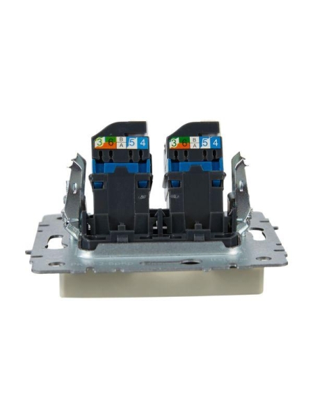 Розетка компьютерная двойн. СП RJ45 кат.6 BRITE РК11-2-БрКр механизм беж. IEK BR-K20-2-K10 Розетка компьютерная двойн. СП RJ45 кат.6 BRITE РК11-2-БрКр механизм беж. IEK BR-K20-2-K10