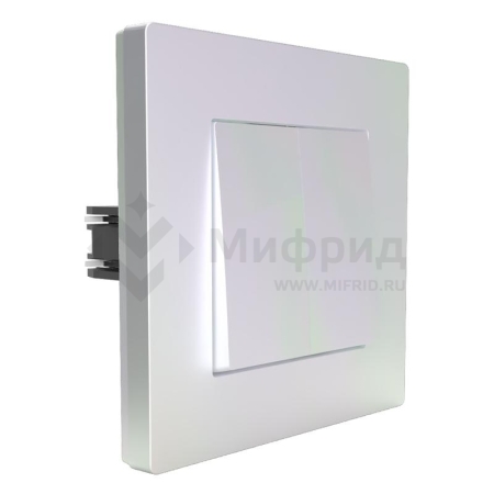 Выключатель 2-кл. СП Pixel 10А IP20 в сборе перламутр. TOKOV ELECTRIC TKE-PX-V2F-C04