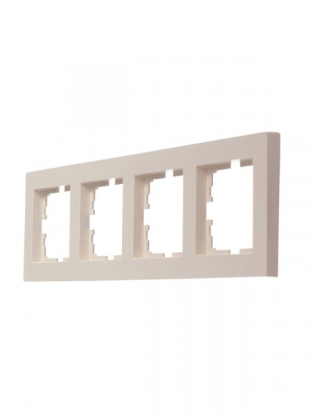 Рамка 4-местн. горизонт. VESNA кремов. LEZARD 742-0300-149 Рамка 4-местн. горизонт. VESNA кремов. LEZARD 742-0300-149