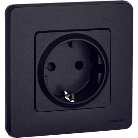 Розетка 1-м СП Inspiria 16А IP20 250В 2P+E защ. шторки немецк. стандарт механизм антрацит IEK 673733 Розетка 1-м СП Inspiria 16А IP20 250В 2P+E защ. шторки немецк. стандарт механизм антрацит IEK 673733